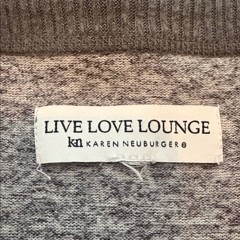 Live Love Lounge Karen Neuburger Lounge Wear Midi Heather Gray Long Sleeve M - Picture 4 of 7